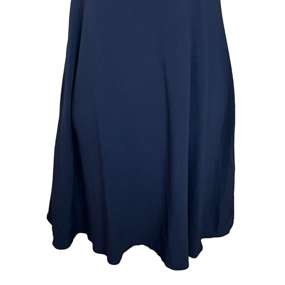 Max Mara Intrend Shift Dress Women’s Size 2 Navy Blue Short Sleeve Swing Style - Picture 3 of 10